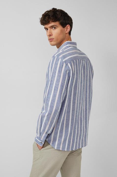 Immagine prodotto s.Oliver Regular Fit: Langarmhemd aus Leinenmix mit Streifen (L)
