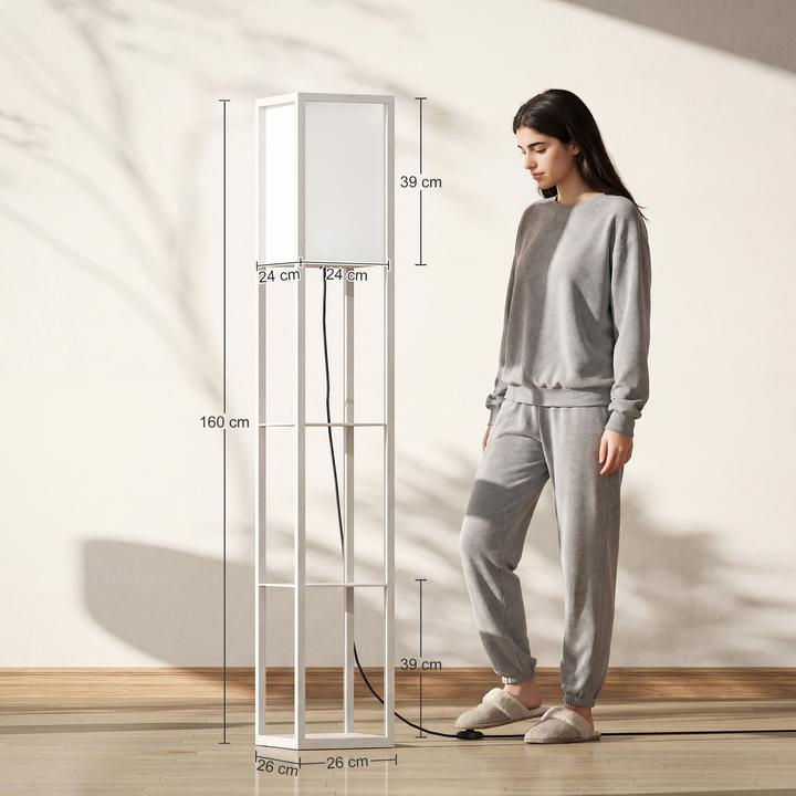 Immagine prodotto Homcom Lampada da terra con ripiani (E27)