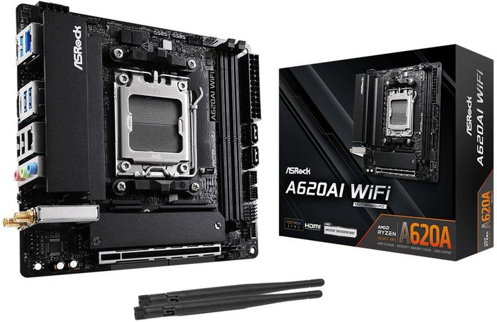 AsRock A620AI WiFi AM5 mITX HDMI DDR5 retail (AM5, AMD A620, Mini-ITX)