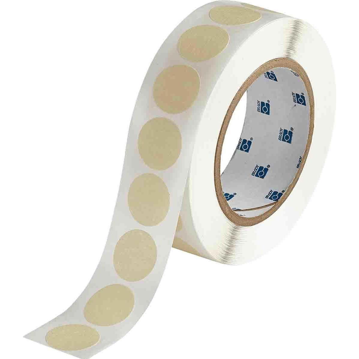 Brady, Etiketten, LMC-1000, B-540, Krepppapier, Beige, wiederablösbar, Durchmesser 25,4mm (1000 R.)