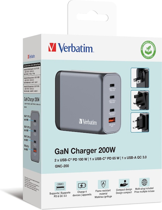 Produktbild Verbatim GNC-200 GaN Charger (200 W)