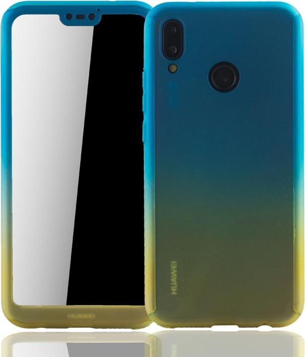 Produktbild König Design Hülle Handy Schutz für Huawei P20 Lite Full Case Cover Displayschutz Bumper Gelb (Huawei P20 Lite)