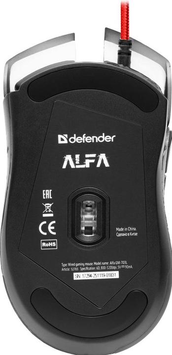 Produktbild Defender Alfa GM-703L Maus rechts USB Typ-A Optisch 3200 DPI (Kabelgebunden)