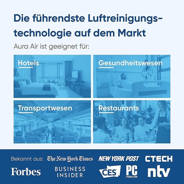 Productafbeelding Aura Air Luchtzuiveraar AUA-10001, 55 m² (55 m²)