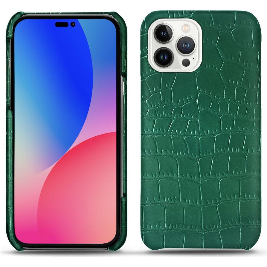 Noreve Lederschutzhülle (Apple iPhone 14 Pro Max), Smartphone Hülle, Grün