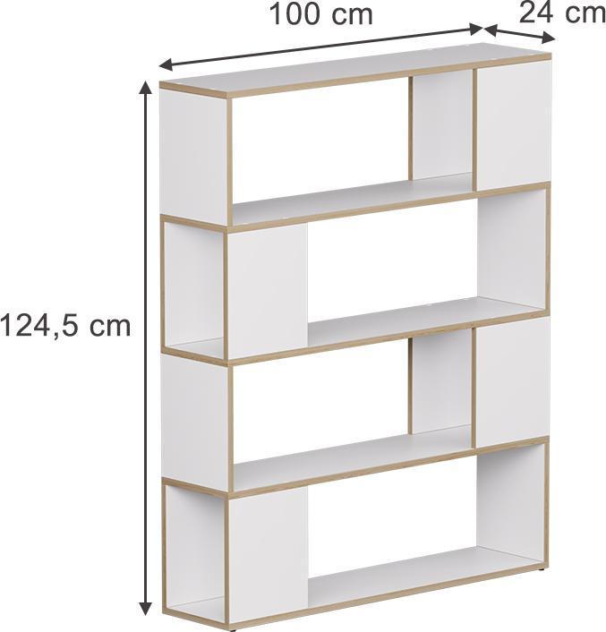 Actual product image Vicco Raumteiler Eneos, Weiss/Eiche, 100 x 124.5 cm