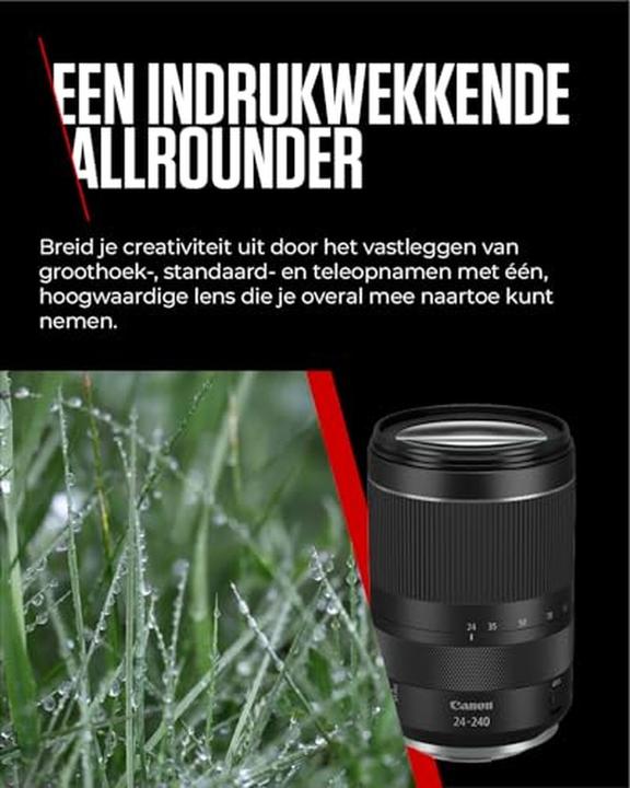 Immagine prodotto Canon RF 24-240mm f/4.0-6.3 IS USM (EU) (Canon RF, Full frame)