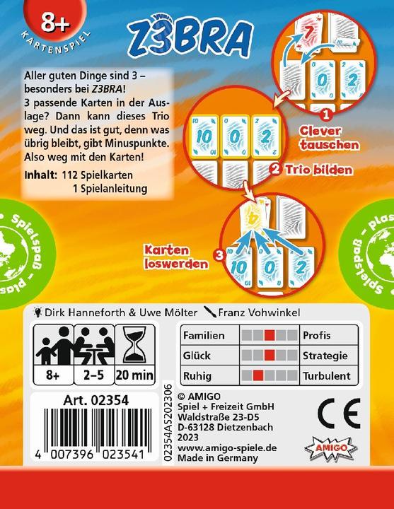Actual product image Amigo Card game Z3BRA from 8 years (German, 2 - 5 Players)