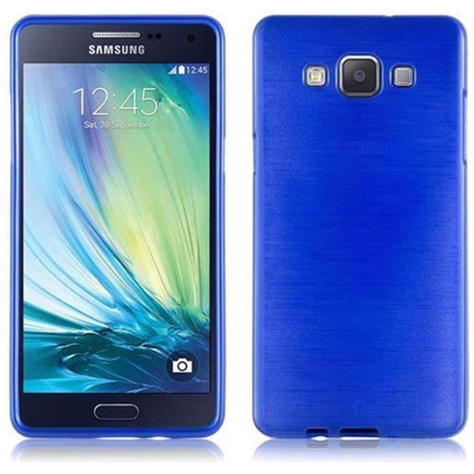 Cadorabo TPU Brushed Cover (Samsung Galaxy J5 (2015)), Smartphone Hülle, Blau