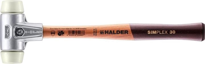 Actual product image Halder Soft Face Hammer SIMPLEX Length 295 mm Head-Ø 30 mm Wood (215 g)