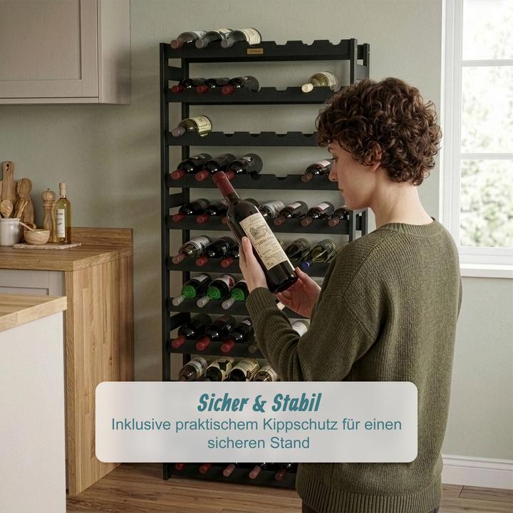 Actual product image Relaxdays winerack (72.50 x 25 x 166 cm)