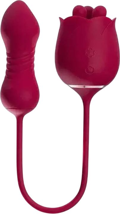 Honey Play Box Rotierender Rosen-Vibrator 2-in-1 mit 9 Thrusting & Rotationsmodi, Rosa