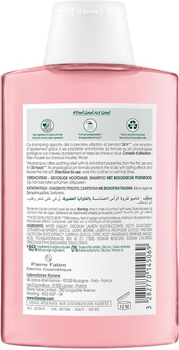 Produktbild Klorane Beruhigendes Shampoo mit BIO-Pfingstrose (200 ml, Flüssiges Shampoo)