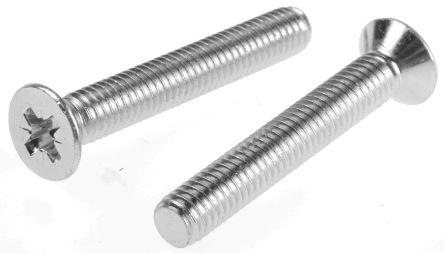 Produktbild RS PRO Schrauben Senkkopf Kreuz, M6x40mm