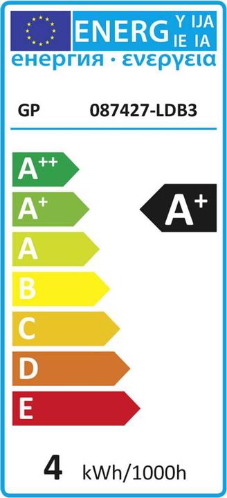 Energy Label GP Lighting Reflector (GU10, 3.10 W, 230 lm, 3 x, F)