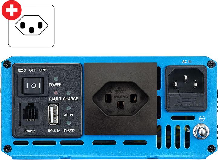 Image du produit Ective CSI 10 Sinus-Wechselrichter 1000W 24V mit Netzvorrangschaltung und Ladegerät (CH-Stecker)