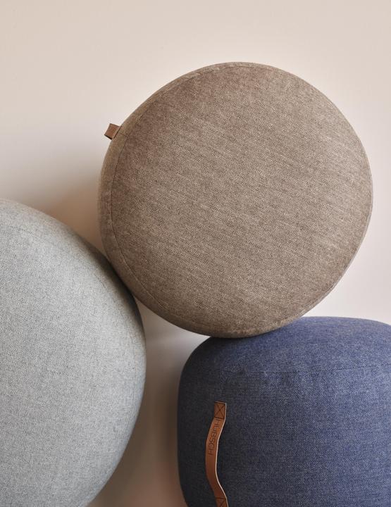 Actual product image Hübsch Pouf with leather handle