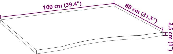 Image du produit vidaXL Schreibtischplatte (100 x 80 cm)