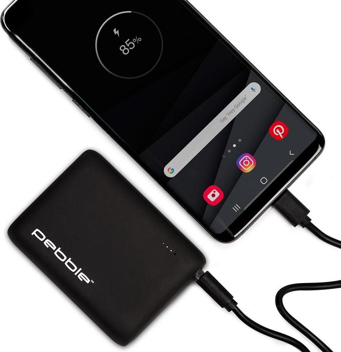 Actual product image veho Pebble PZ10 - Black - Universal - Rectangle - Lithium Polymer (LiPo) - 10000 mA (10000 mAh, 5 W, 37 Wh)