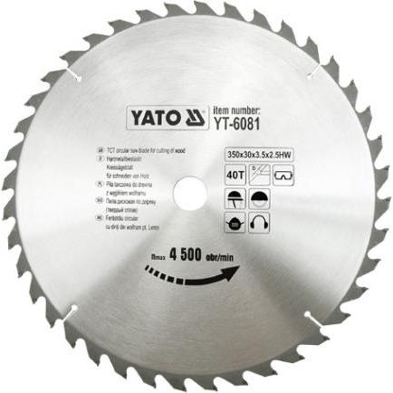 Yato, Sägeblatt, TCT BLADE FOR WOOD 350X40TX30 MM