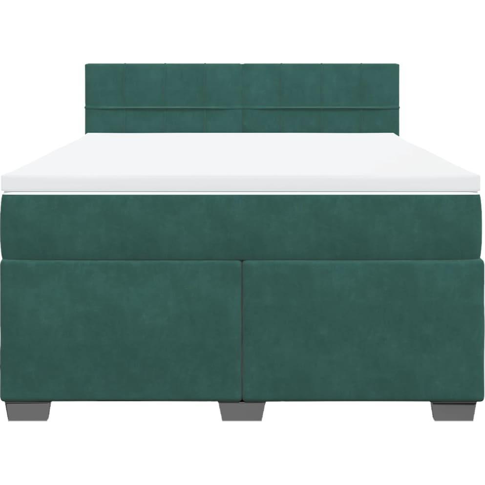Thumbnail - VidaXL, Bett, Bo x springbett mit Matratze 140 x 200 cm Samt (140 x 200 cm)