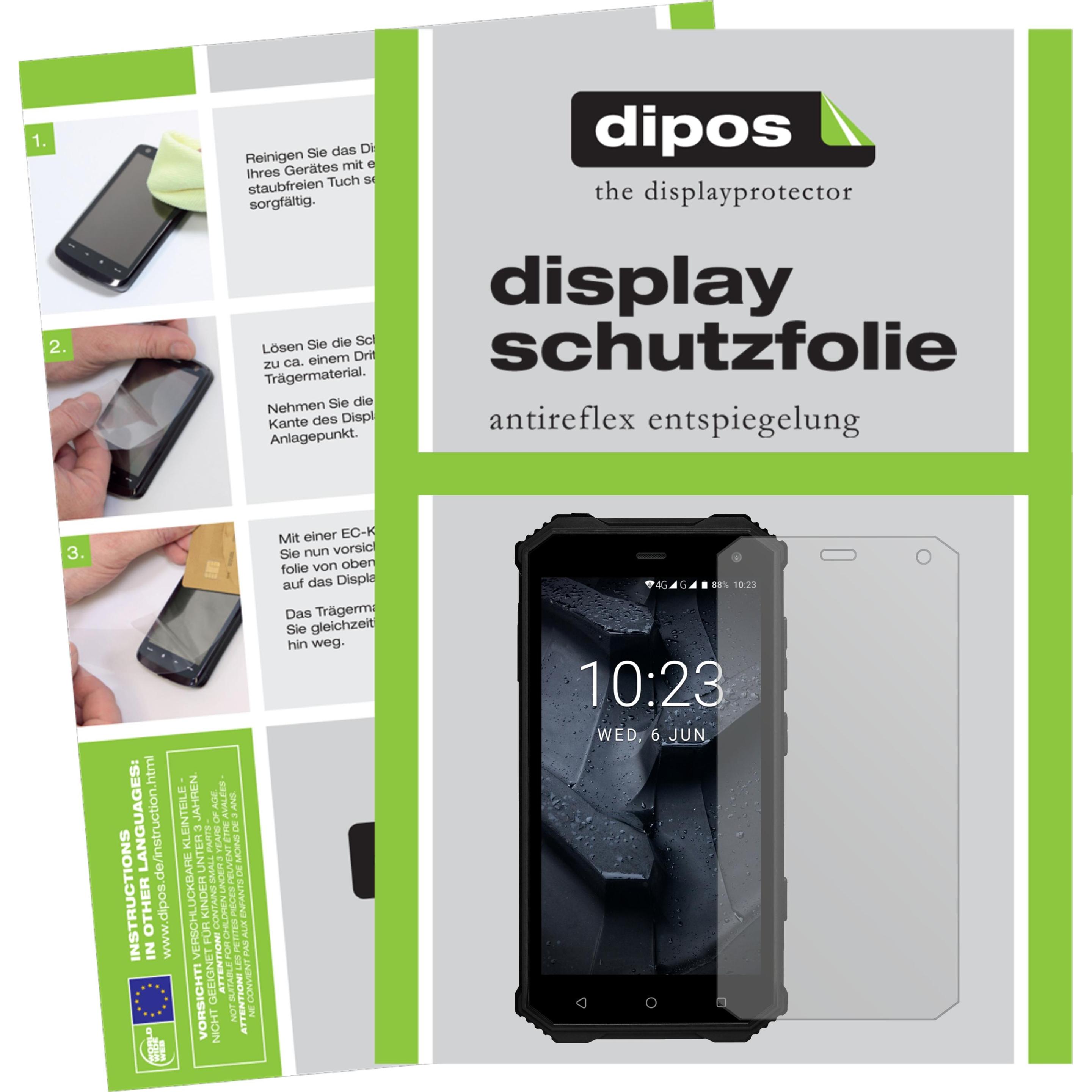 Dipos Displayschutzfolie Antireflex (1 Stück, Prestigio Muze G7), Smartphone Schutzfolie, Transparent