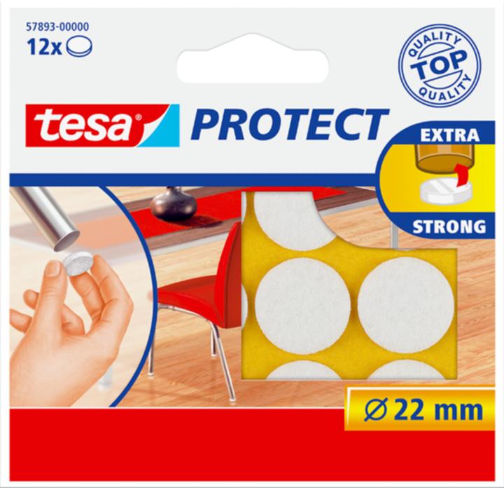 Produktbild tesa PROTECT Filzgleiter rund (Filzgleiter, 9 Stück)