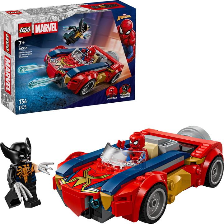 Produktbild LEGO Super Heroes Spider-Man Auto vs. Venomized Wolverine (76336, LEGO Marvel)