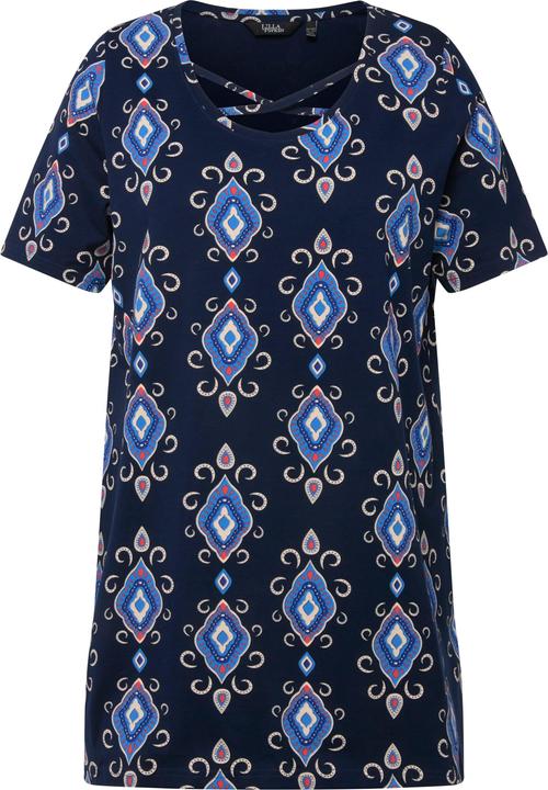 Actual product image Ulla Popken Abstract Print Short Sleeve Knit Tunic (42, 44)