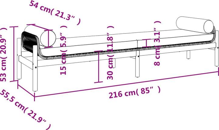 Actual product image vidaXL Garden bench