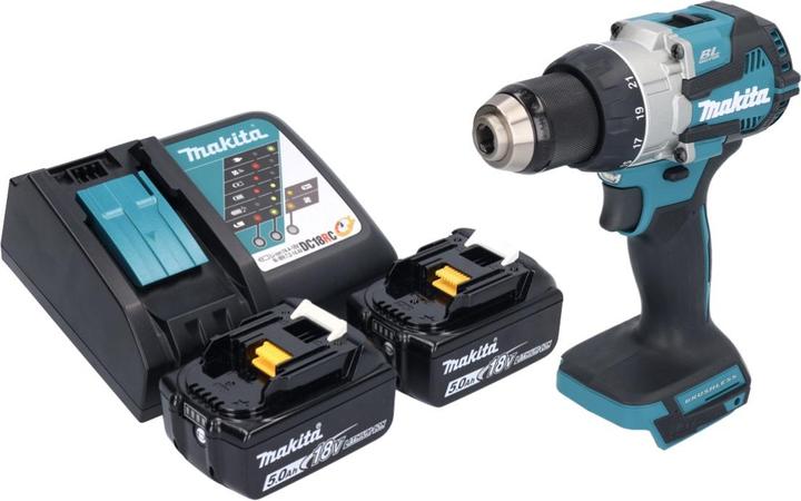 Produktbild Makita DDF 489 RT Akku Bohrschrauber 18 V 73 Nm Brushless + 2x Akku 5,0 Ah + Ladegerät (Akkubetrieb)