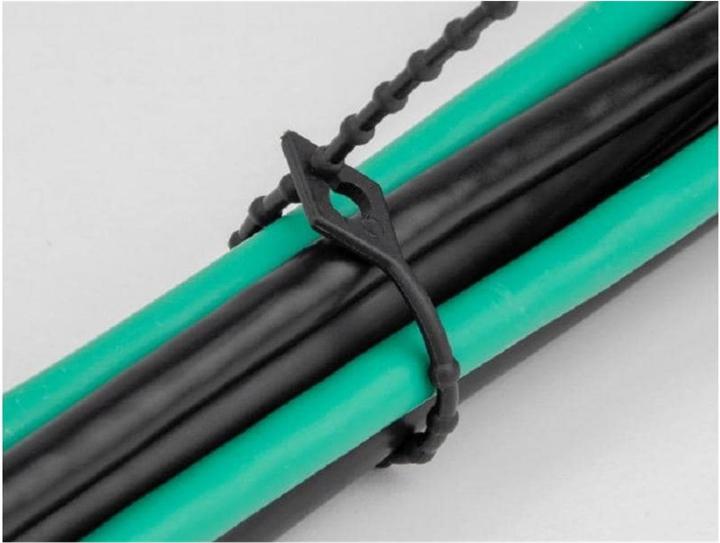 Produktbild Delock Blitzbinder wiederverwendbar L 150 x B 2,4 mm schwarz 100 Stück (Kunststoffkabelbinder, 150 mm, 100 Stk.)