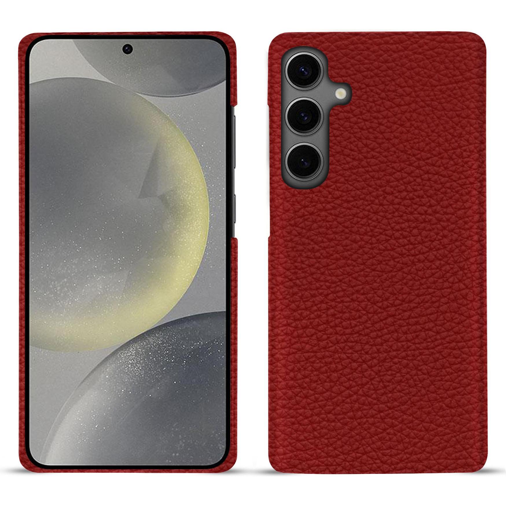 Noreve Lederschutzhülle (Samsung Galaxy S24), Smartphone Hülle, Rot
