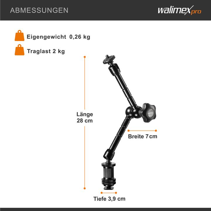 Produktbild Walimex pro pro Magic Arm 28cm für DSLR Rigs u. Dollys (Halterungsbügel)