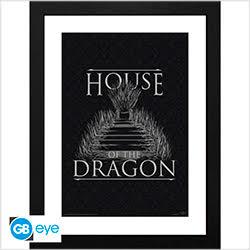 Actual product image GB Eye House of the Dragon Framed Print Cornice Iron Throne