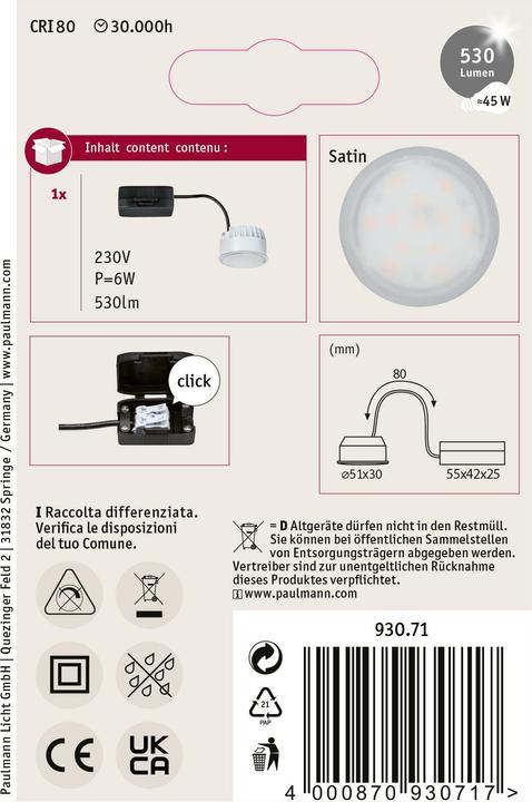Produktbild Paulmann Coin Nova (530 lm)