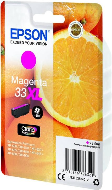 Actual product image Epson 33XL Claria Premium (M)