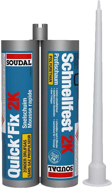 Soudal Fast-setting 2C PU foam double cartridge 210ml (210 ml)