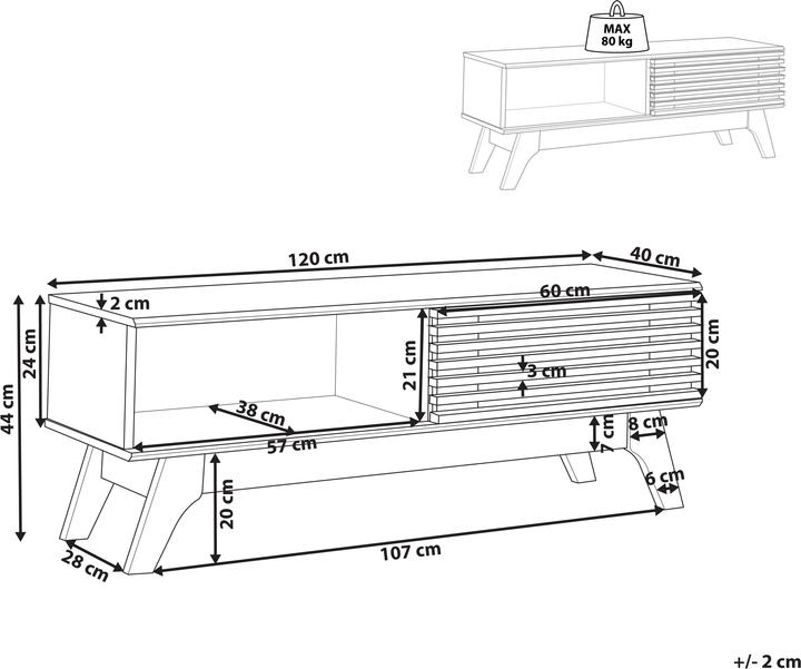 Actual product image Beliani Toledo (117 x 35 x 44 cm)