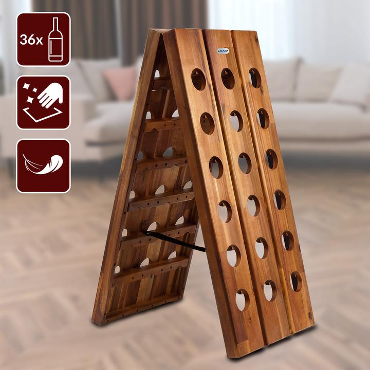 Produktbild Casaria Weinregal Holz (87 x 39 x 55 cm, 36 Fl.)