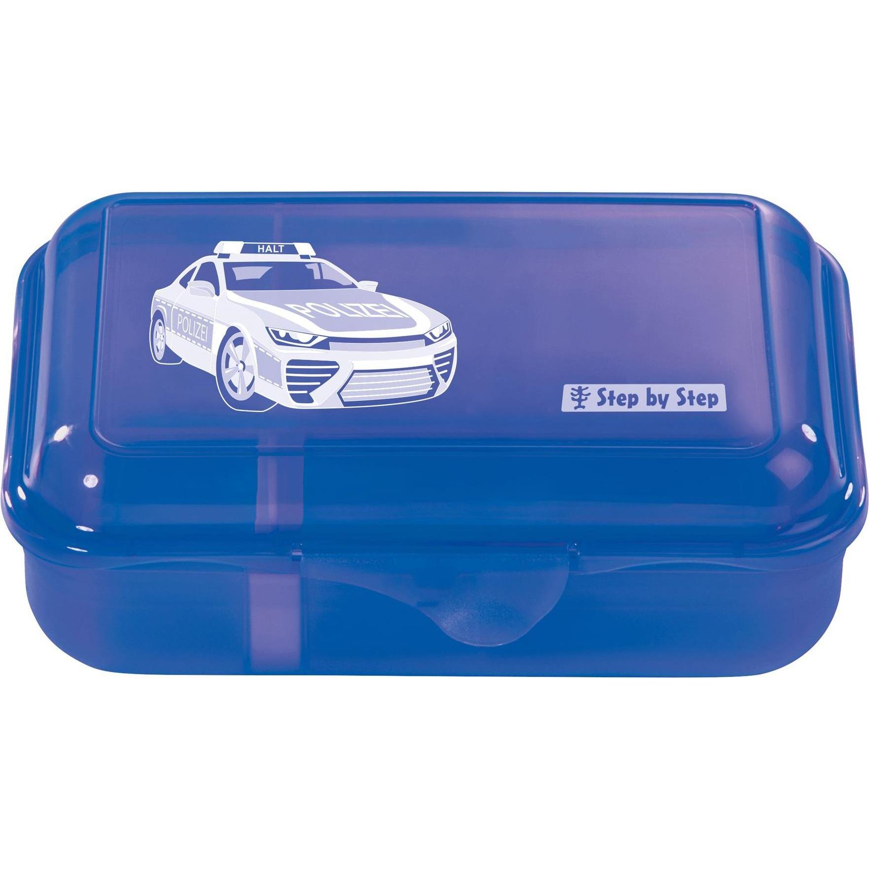 Rotho Step by Step Brotzeitbox mit Klickverschluss, spülmaschinengeeignet, Lunchbox, Blau