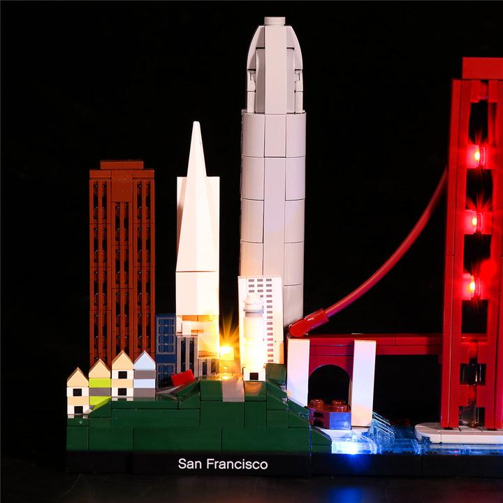 Produktbild BrickBling LED Licht Set für LEGO Skyline Series San Francisco (21043)