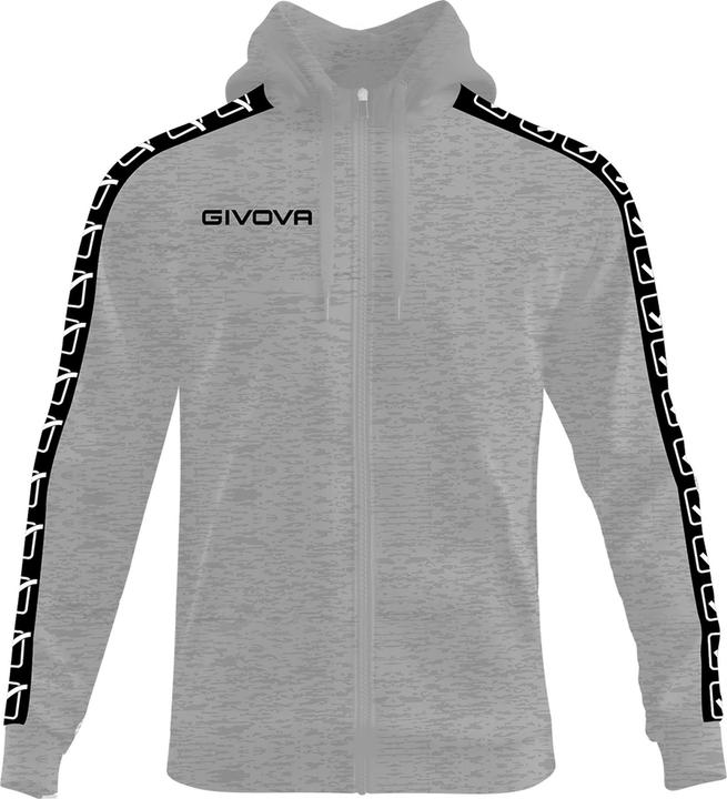Produktbild Givova Sweatshirt mit Kapuze Streifen Full Zip (M)