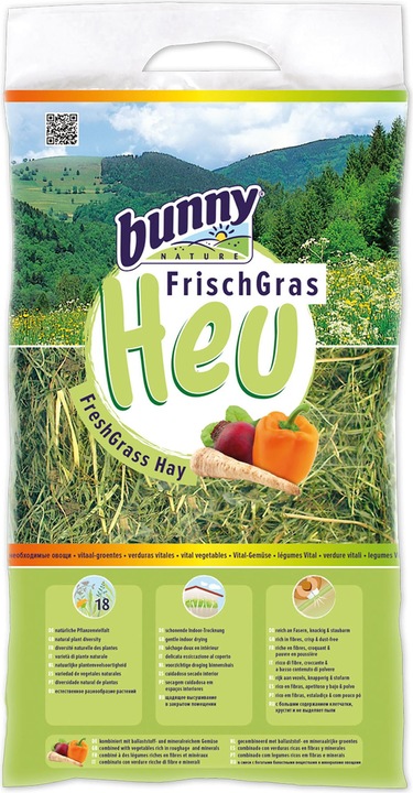 Actual product image Bunny Allgäu fresh grass hay with vital vegetables (0.50 kg, 1 x)