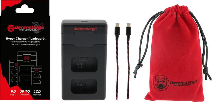 Produktbild Berenstargh Hyper PD Ladegerät für Sony NP-FW50 NEX.3 NEX.3C NEX.5 NEX.5A RX1R III DSC-RX1RM3 inkl. (Kamera Akku Ladegerät)
