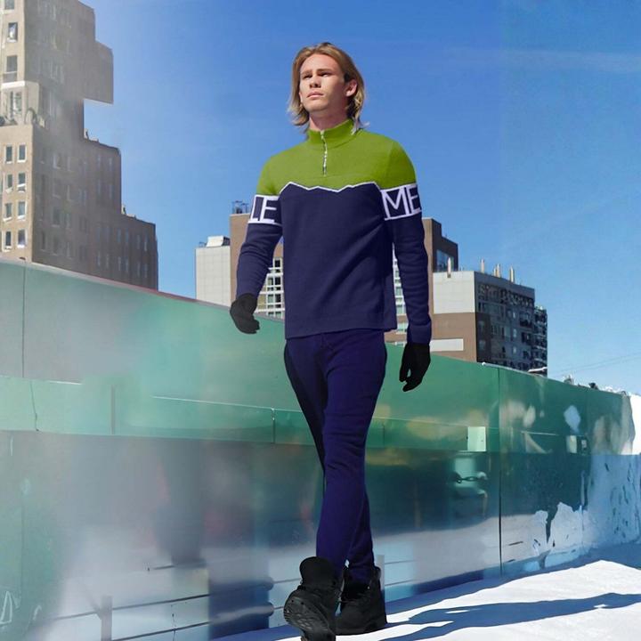 Produktbild Bellemere Pullover Merino Super Fine Mountain Print Sweater (M)