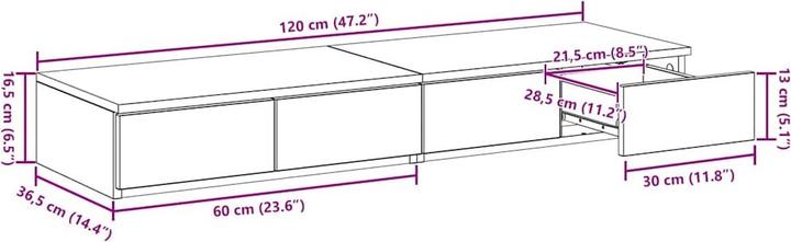 Actual product image vidaXL Schlafzimmermöbel (36.50 x 36.50 x 16.50 cm)