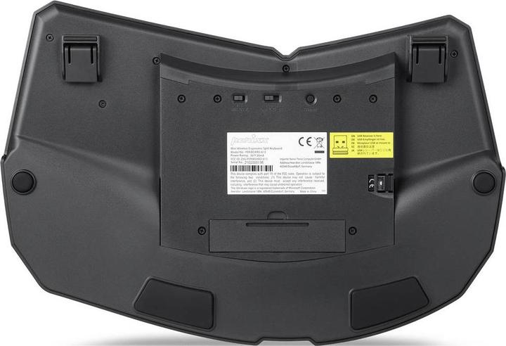 Produktbild Perixx PERIBOARD-613 DE B, Kabellose kompakte ergonomische Tastatur, schwarz (DE, Kabellos)