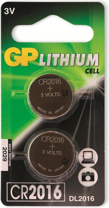 GP Batteries Knopfzellen (2 Stk., CR2016, 90 mAh)