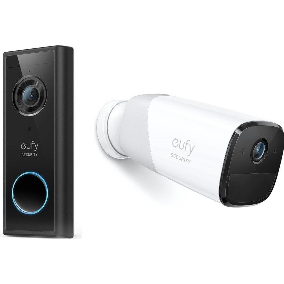 eufy, Campanello + Citofono, S220 2K Draadloze Video Deurbel Uitbreiding + eufyCam 2 pro 2K uitbreiding -
